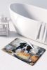 Border Collie Fall Kitchen Pumpkins Memory Foam Kitchen Mat Machine Washable Anti-Fatigue Mat Cushion Comfort Bath Mat or Kitchen Rug