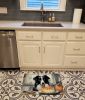 Border Collie Fall Kitchen Pumpkins Memory Foam Kitchen Mat Machine Washable Anti-Fatigue Mat Cushion Comfort Bath Mat or Kitchen Rug