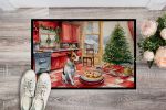 Jack Russell Terrier Christmas Cookies Doormat Front Door Mat Indoor Outdoor Rugs for Entryway, Non Slip Washable Low Pile, 24H X 36W