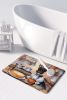 Miniature Pinscher Fall Kitchen Pumpkins Memory Foam Kitchen Mat Machine Washable Anti-Fatigue Mat Cushion Comfort Bath Mat or Kitchen Rug