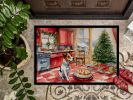 Jack Russell Terrier Christmas Cookies Doormat Front Door Mat Indoor Outdoor Rugs for Entryway, Non Slip Washable Low Pile, 24H X 36W
